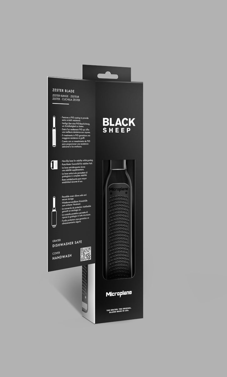 Microplane Black Sheep Serie Zester Reibe schwarz Freisteller 2