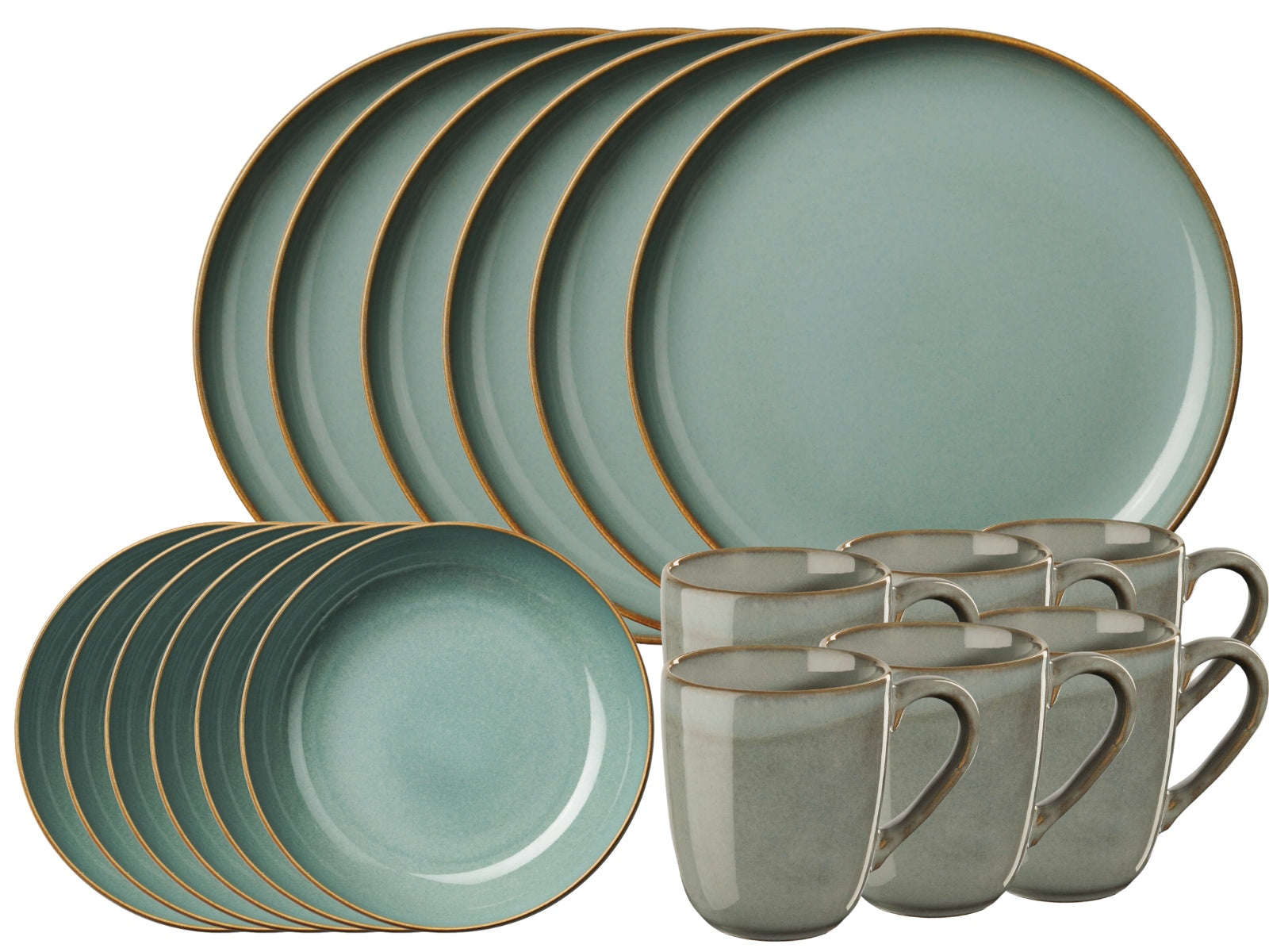 ASA SAISONS Frühstücksset 18tlg eucalyptus