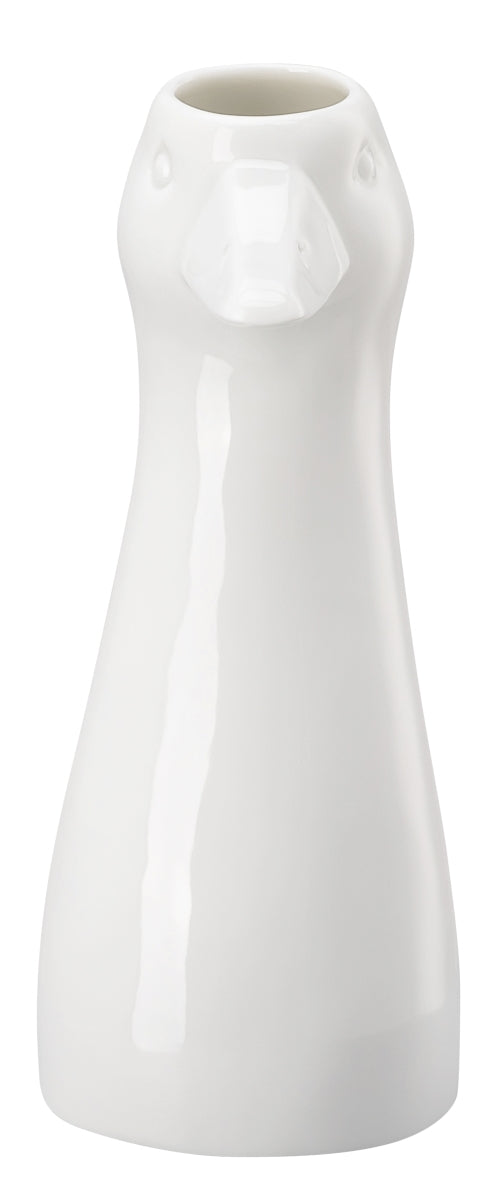 Hutschenreuther Gans-Vase Weiss Vase 14 cm Freisteller