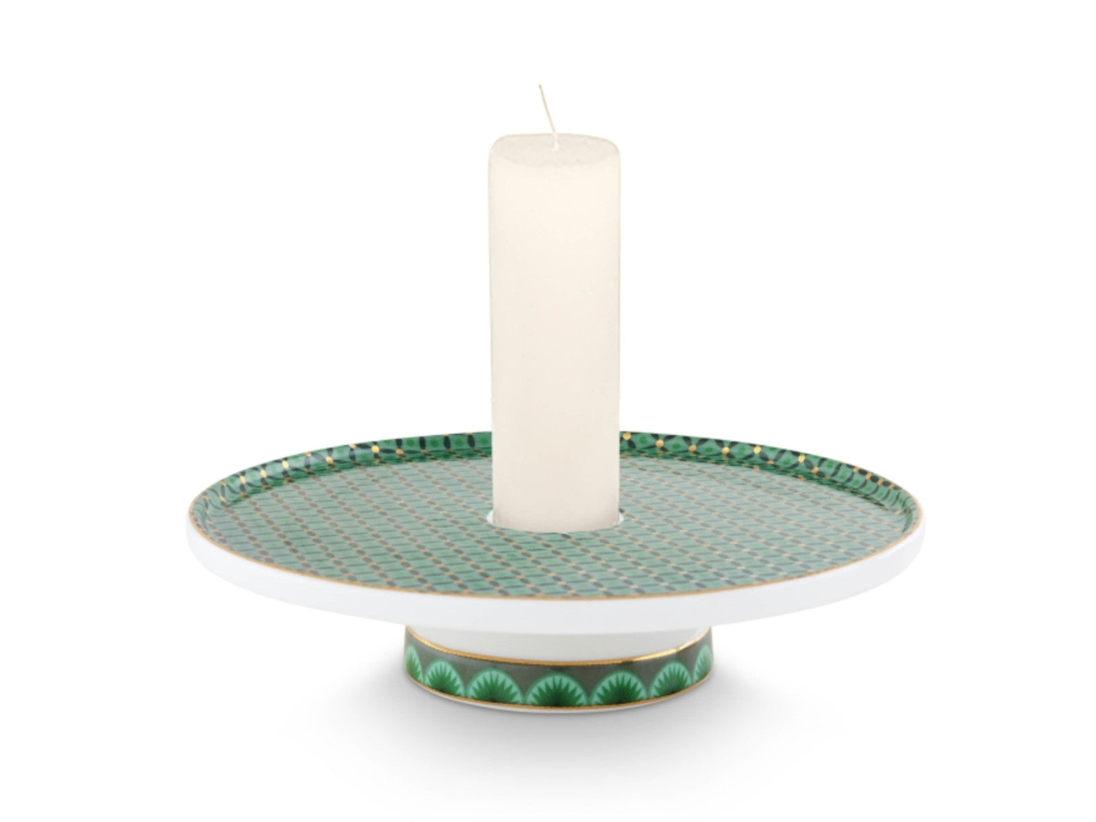 PIP STUDIO Cross Stitch Kerzenhalter grün 14 cm Freisteller 1