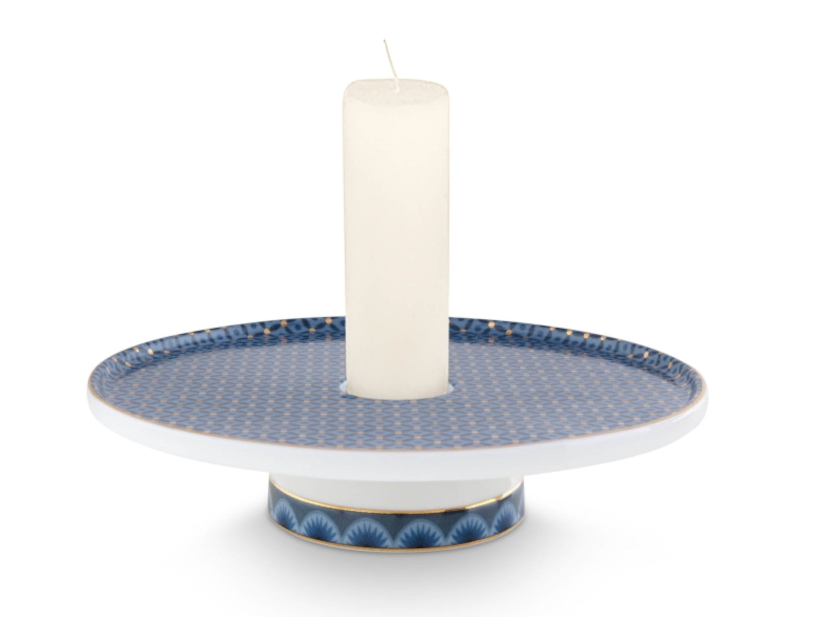 PIP STUDIO Cross Stitch Kerzenhalter blau 14 cm Freisteller 1