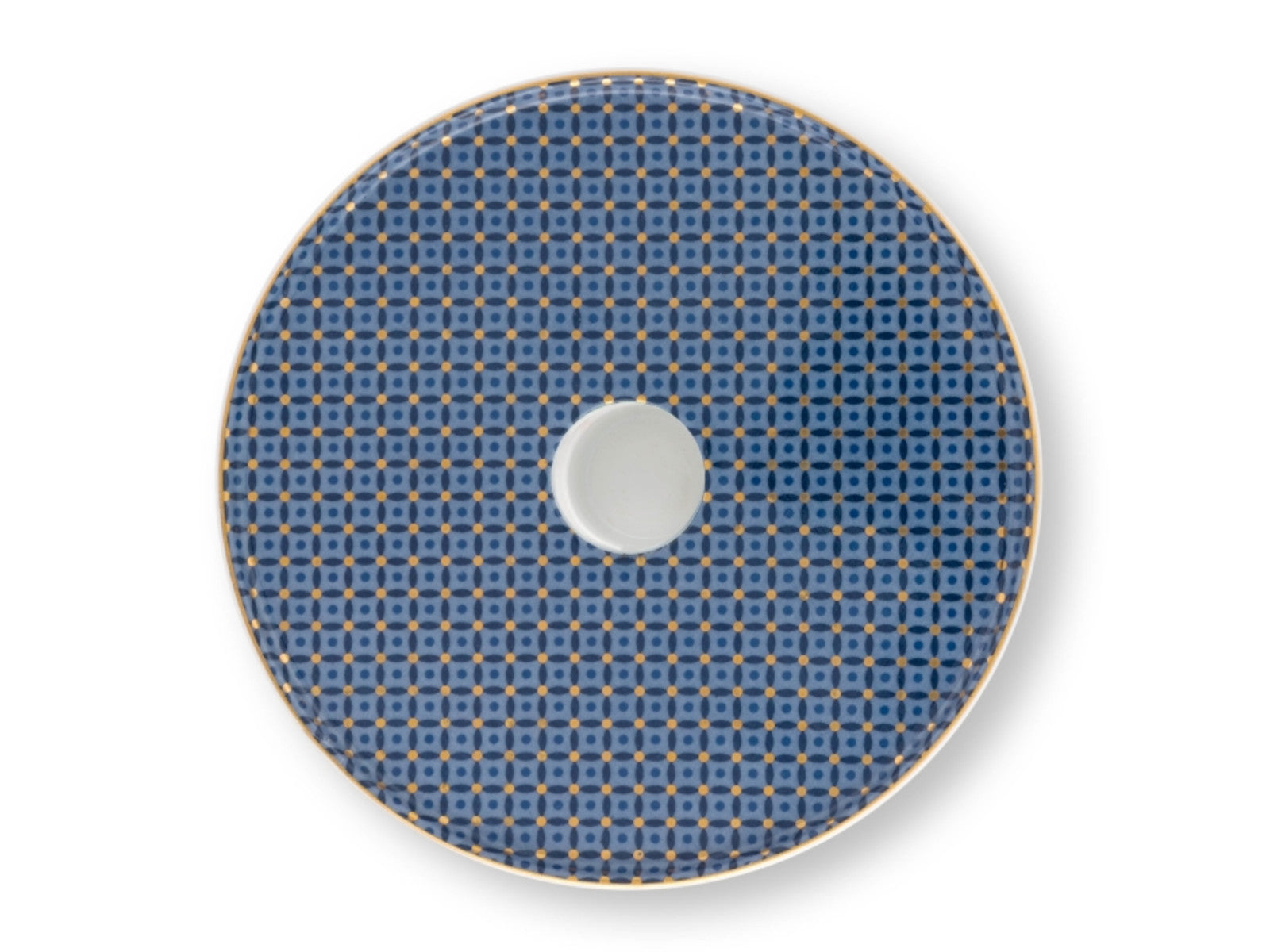 PIP STUDIO Cross Stitch Kerzenhalter blau 14 cm Freisteller 2