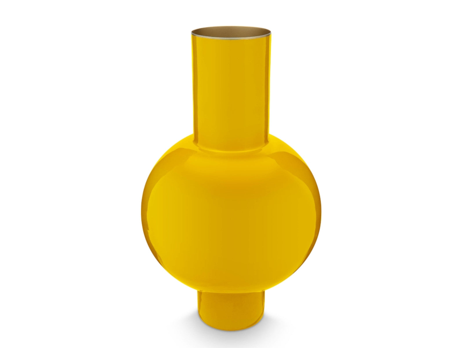 PIP STUDIO Vase Metal medium ockergelb 24 x 40 cm Freisteller 1