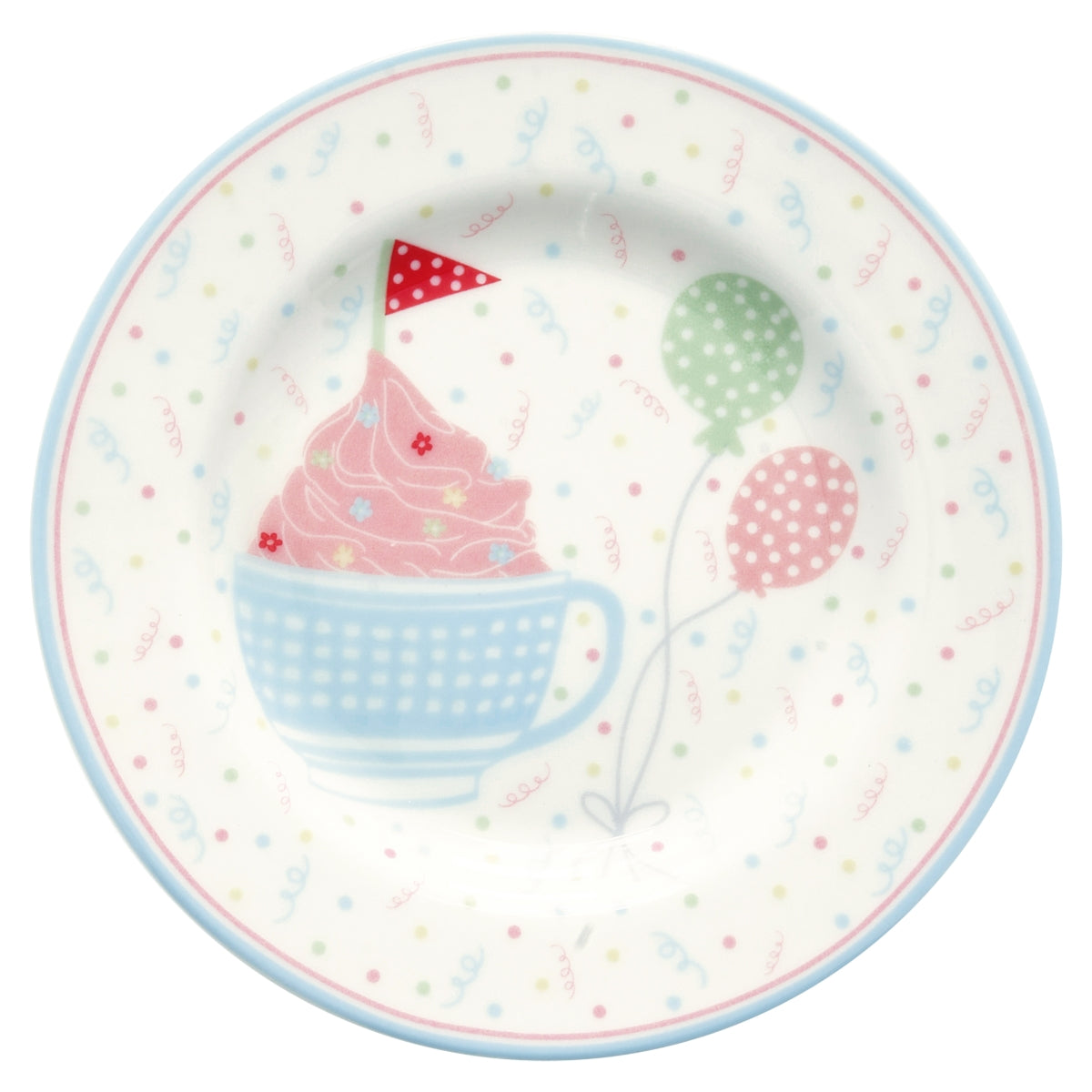 Greengate Alma Brotteller Birthday white 15 cm