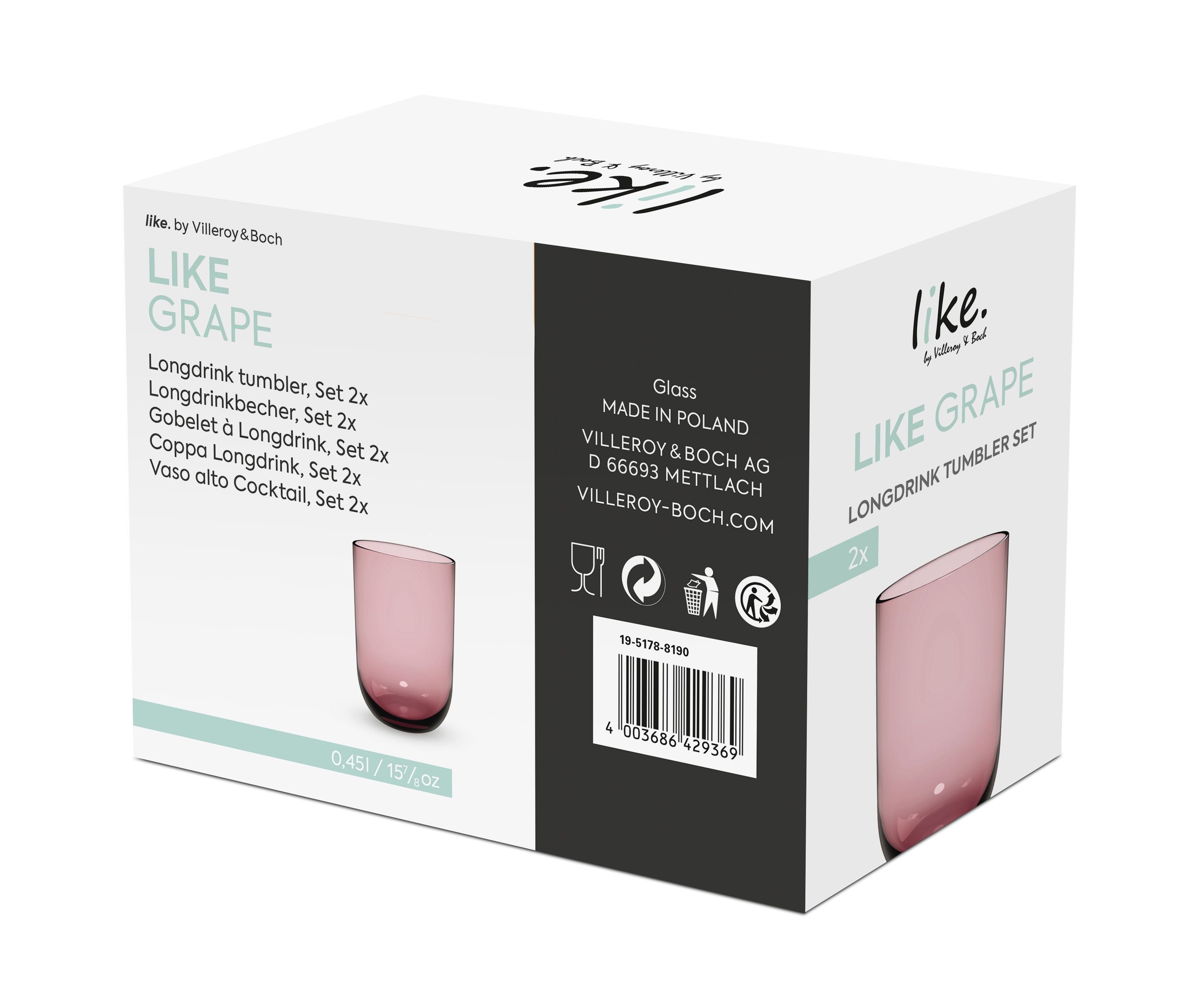 like. by Villeroy & Boch Like Grape Longdrinkbecher Set 2tlg