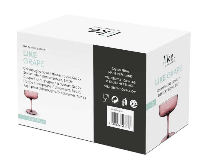 like. by Villeroy & Boch Like Grape Sektschale / Dessertschale Set 2tlg