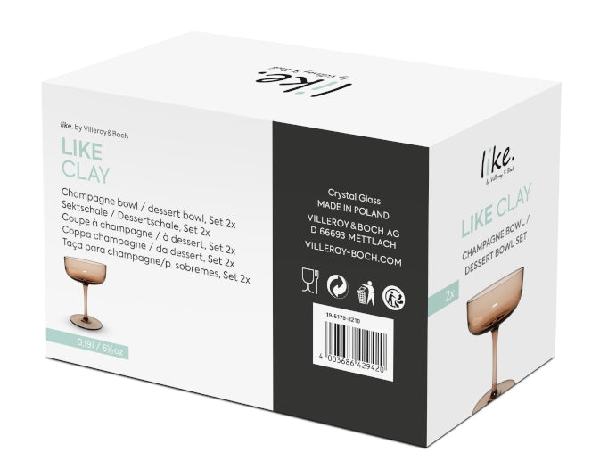 like. by Villeroy & Boch like. by Clay Sektschale / Dessertschale Set 2tlg