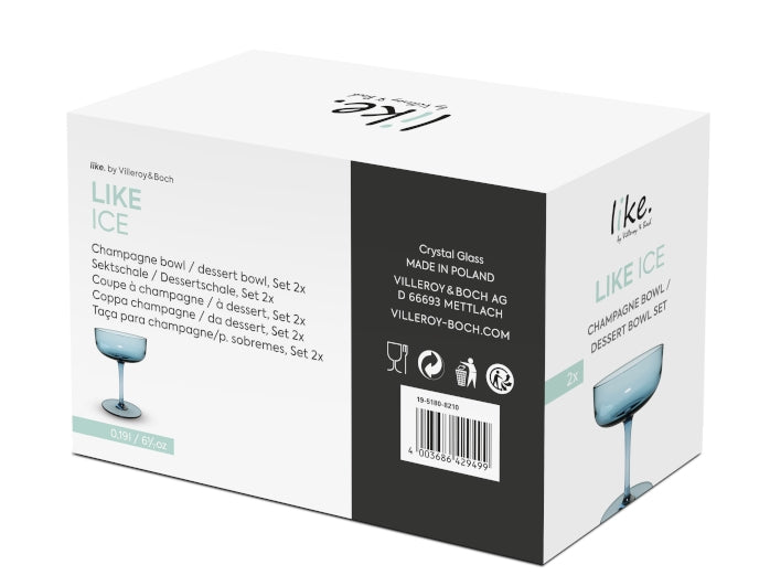 like. by Villeroy & Boch Like Ice Sektschale / Dessertschale Set 2tlg