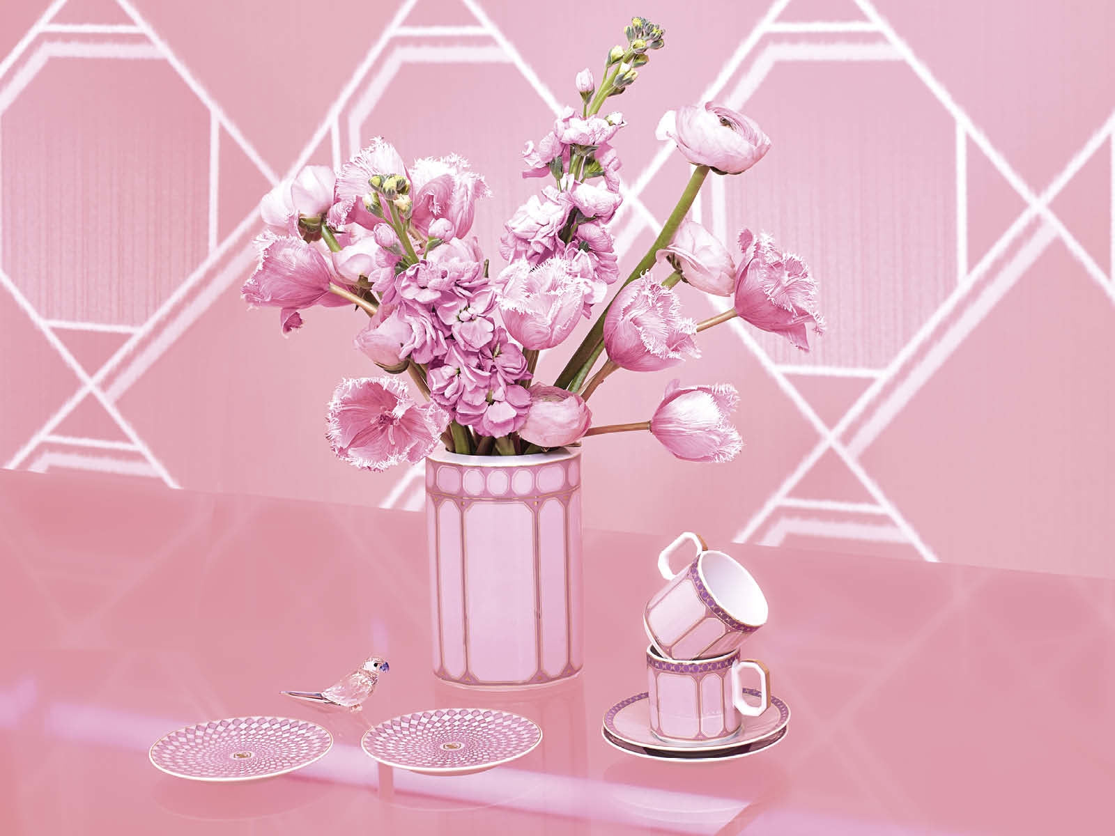 SwarosvkiXRosenthal Signum Rose Becher mit Henkel 390 ml Lifestyle 3