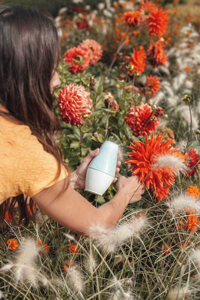 Rosenthal Junto Aquamarine Vase 15 cm Lifestyle 1