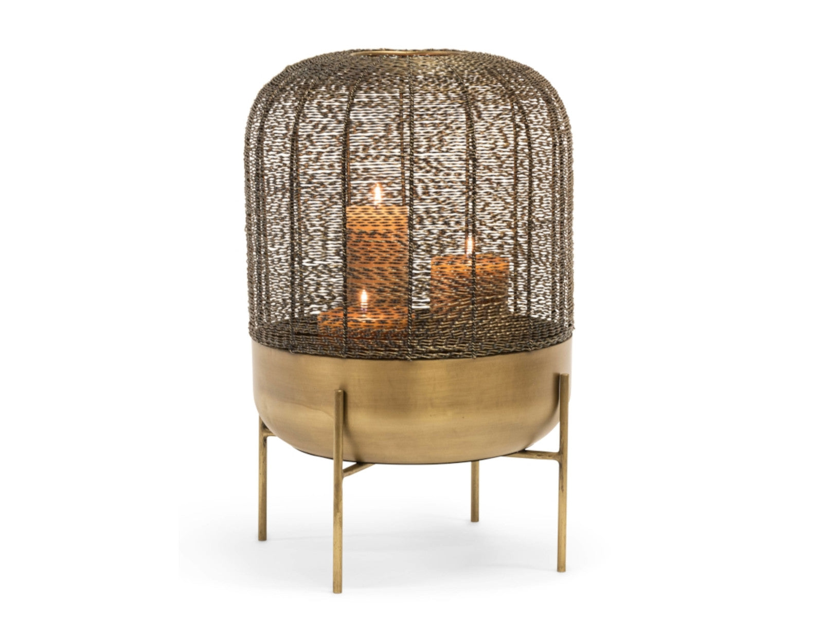 Dekocandle Hurricane Laterne messing antik Ø 33 x 56 cm Freisteller2