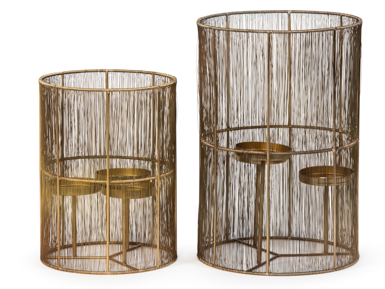 Dekocandle Hurricane Windlicht messing für 3 Kerzen Ø31x46cm Freisteller 2