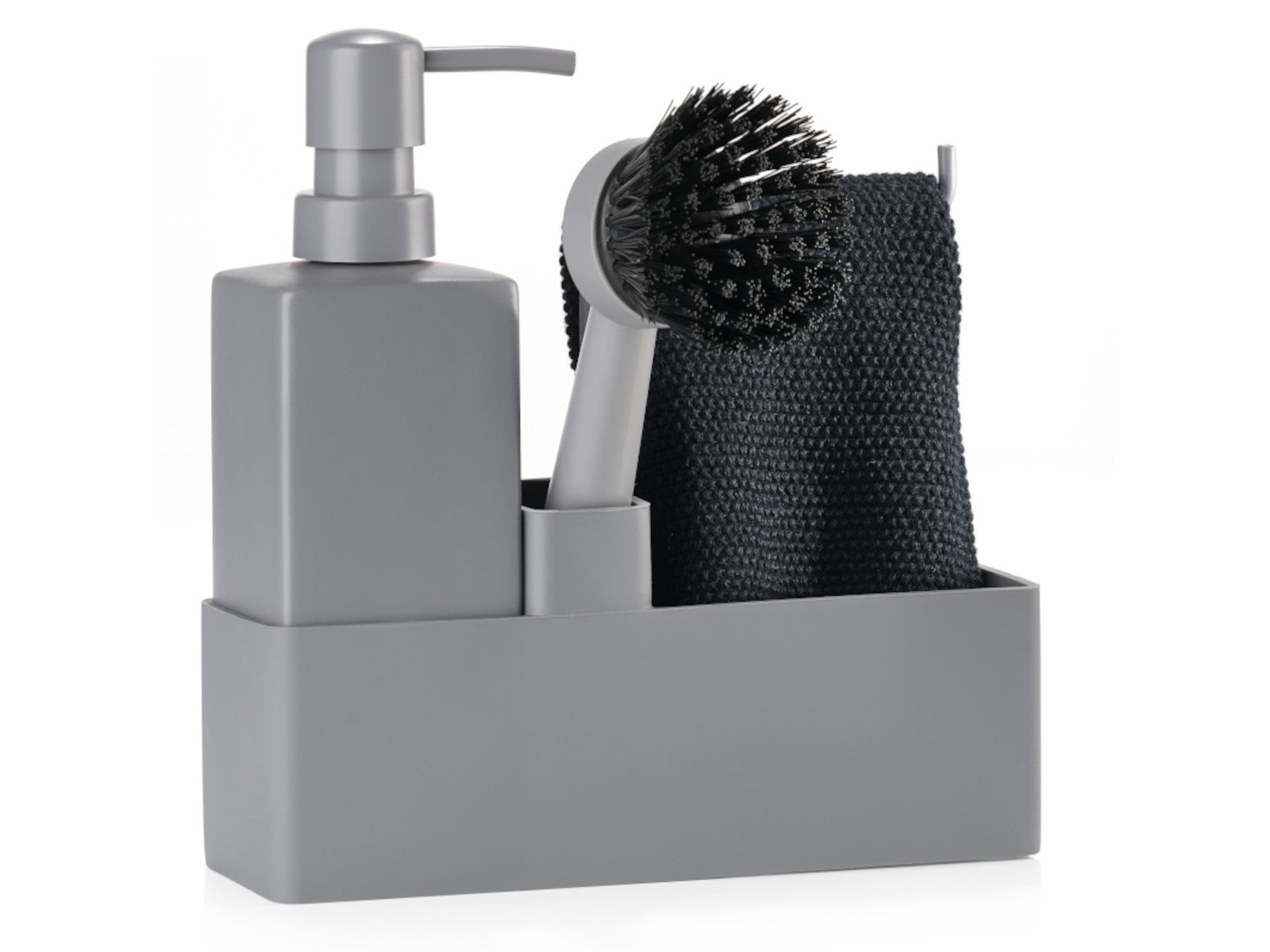 Zone Denmark Geschirrspülset mit Putzlappen grey 4tlg Freisteller 