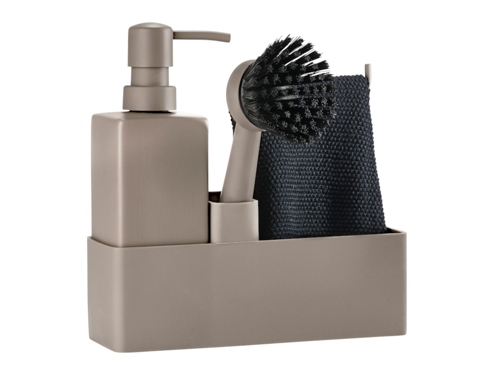 Zone Denmark Geschirrspülset mit Putzlappen taupe 4tlg Freisteller 