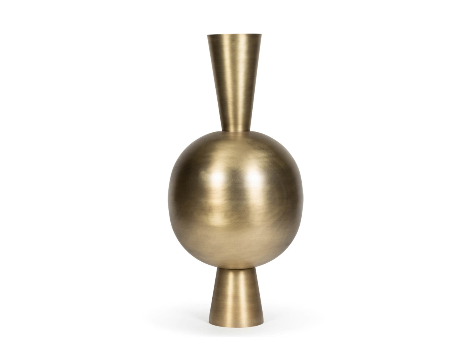 Dekocandle Trompetenvase Messing gold Ø39 x 87 cm (1 Stück) - Produktbild 1