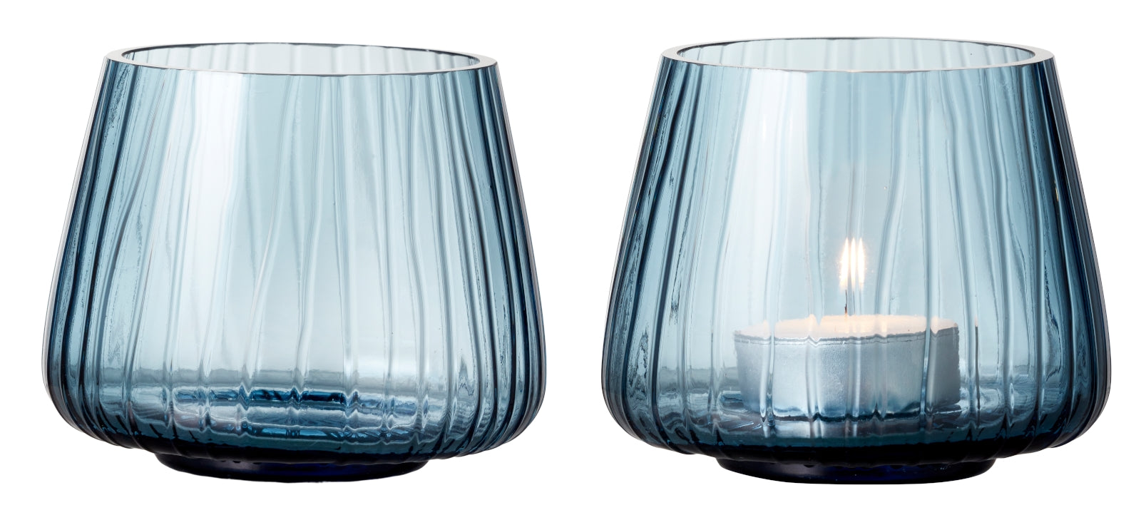 Bitz Kusintha Teelichthalter blau 7,5 cm Set 2