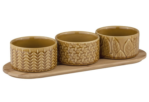 ladelle 60135 HEATH Schalen- und Tablettset karamell 4tlg