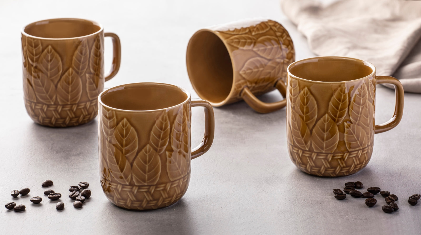 ladelle 60236 HEATH Becherset karamell 4tlg