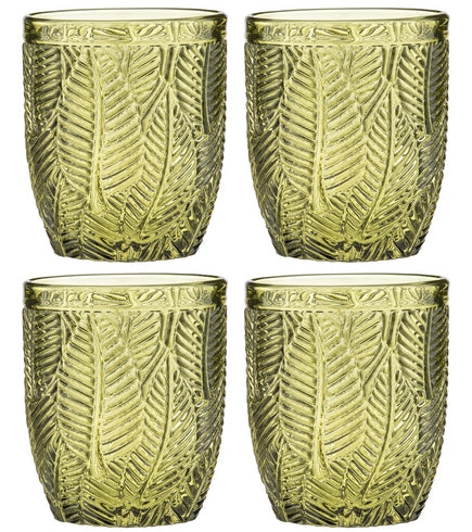 ladelle 60302 ARECA Wasserglas Olivgrün Set4