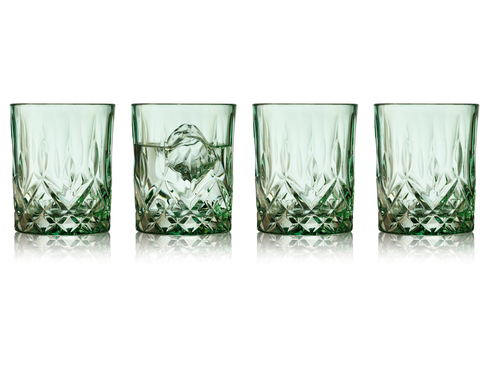 Lyngby Sorrento Whiskyglas grün 320ml Set4 Freisteller1