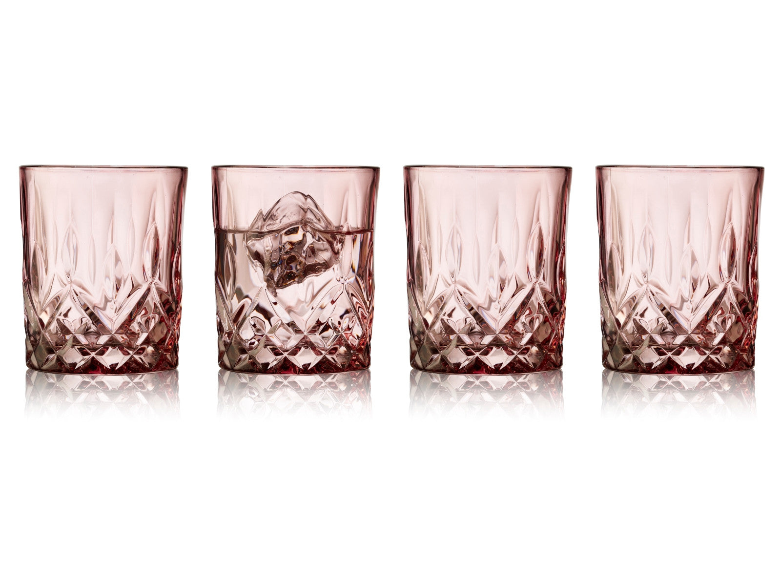 Lyngby Sorrento Whiskyglas pink 320ml Set4 Freisteller1