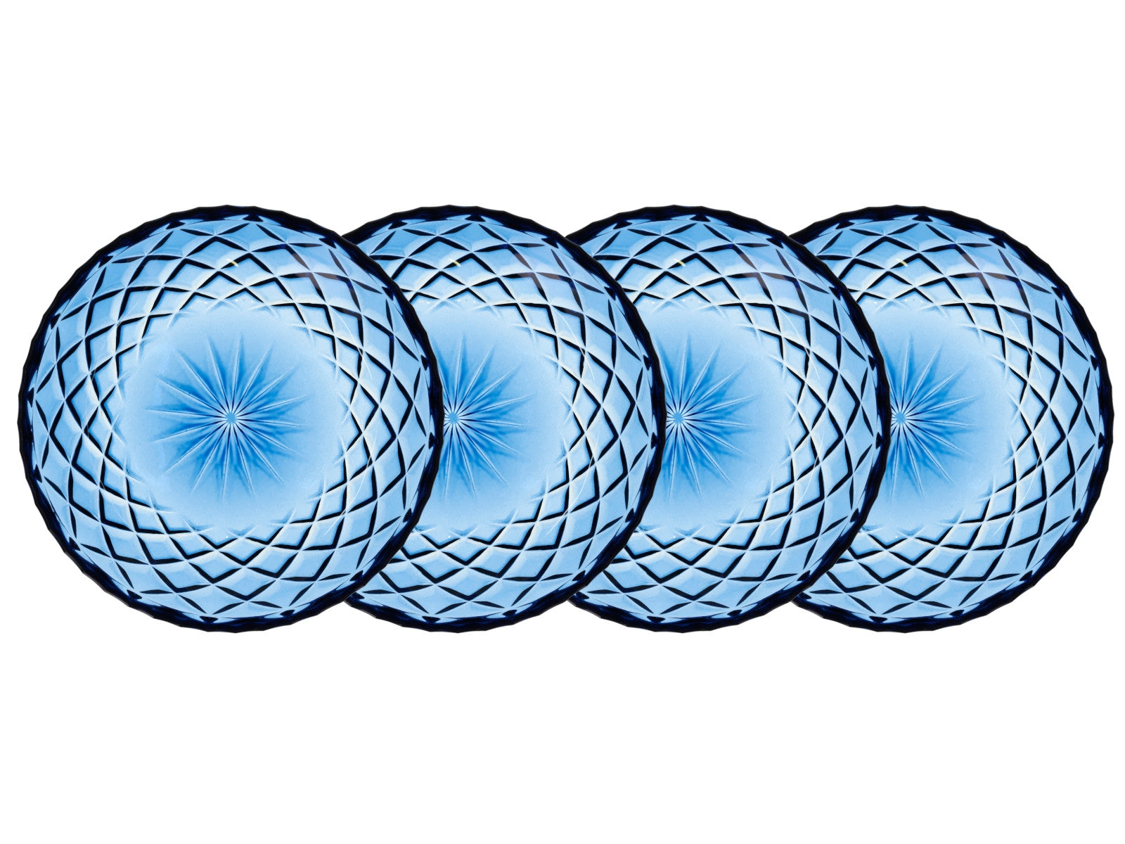 Lyngby Sorrento Teller Glas blau 16 cm Set4 Freisteller3