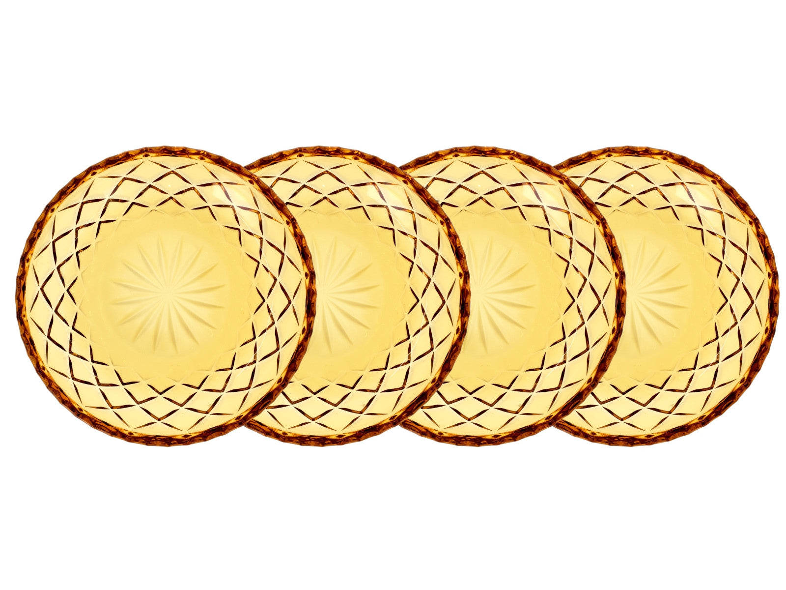 Lyngby Sorrento Teller Glas amber 16 cm Set4 Freisteller3