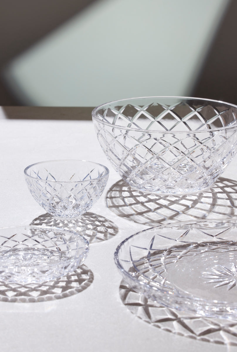 Lyngby Sorrento Salatschüssel Glas klar 24cm Lifestyle1