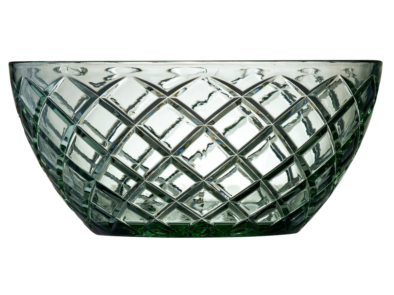 Lyngby Sorrento Salatschüssel Glas grün 24cm Freisteller1