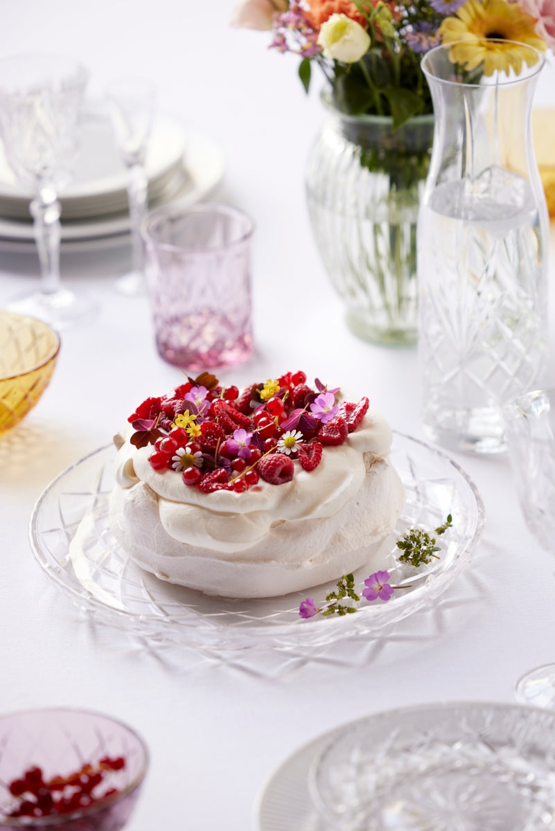 Lyngby Sorrento Platte Glas klar 30cm Lifestyle1