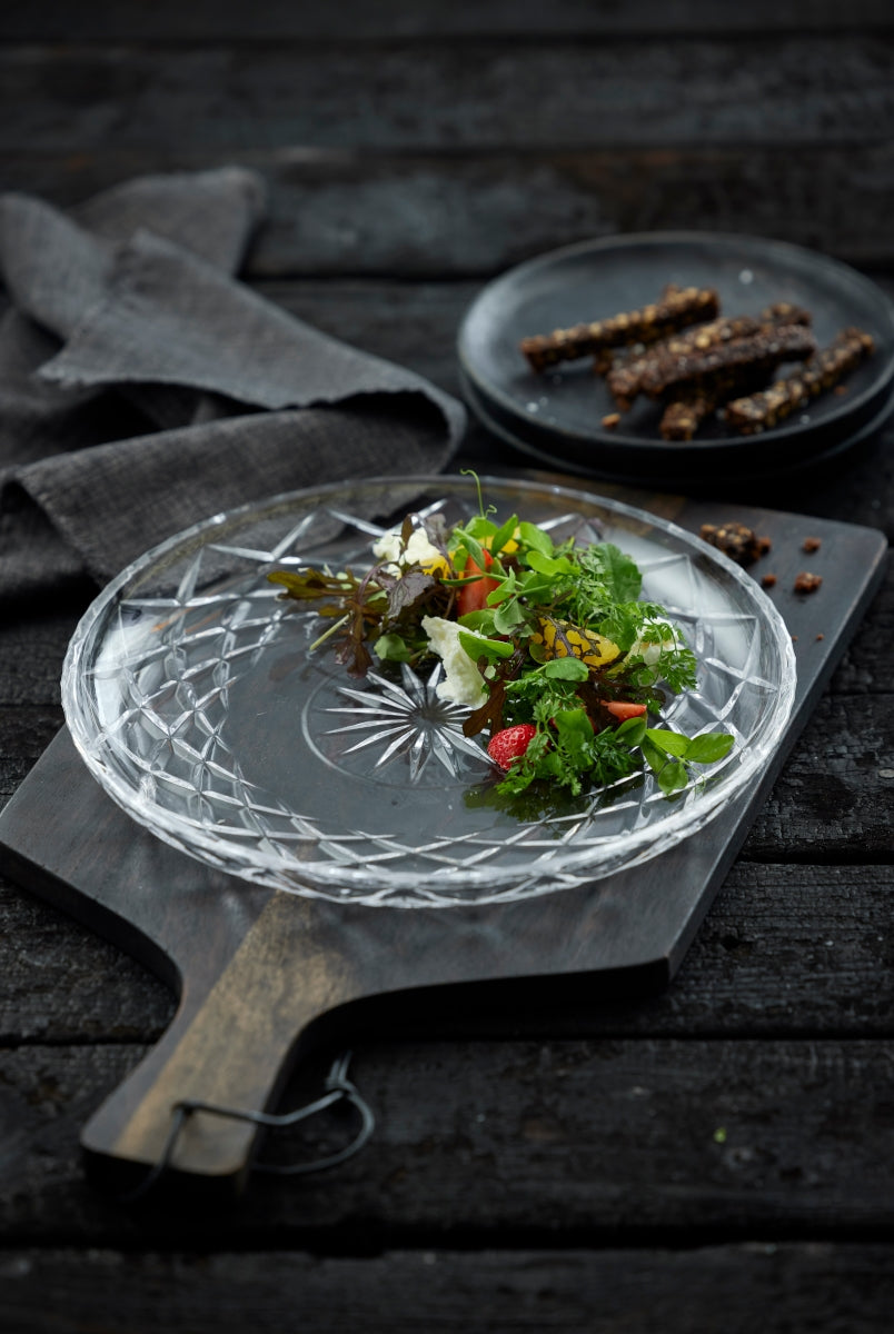 Lyngby Sorrento Platte Glas klar 30cm Lifestyle2