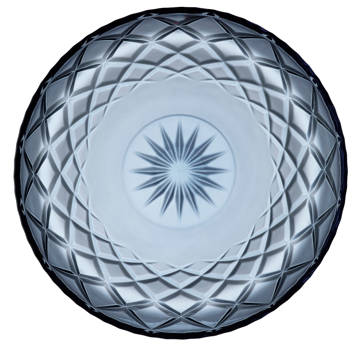 Lyngby Sorrento Platte Glas blau 30cm Freisteller1