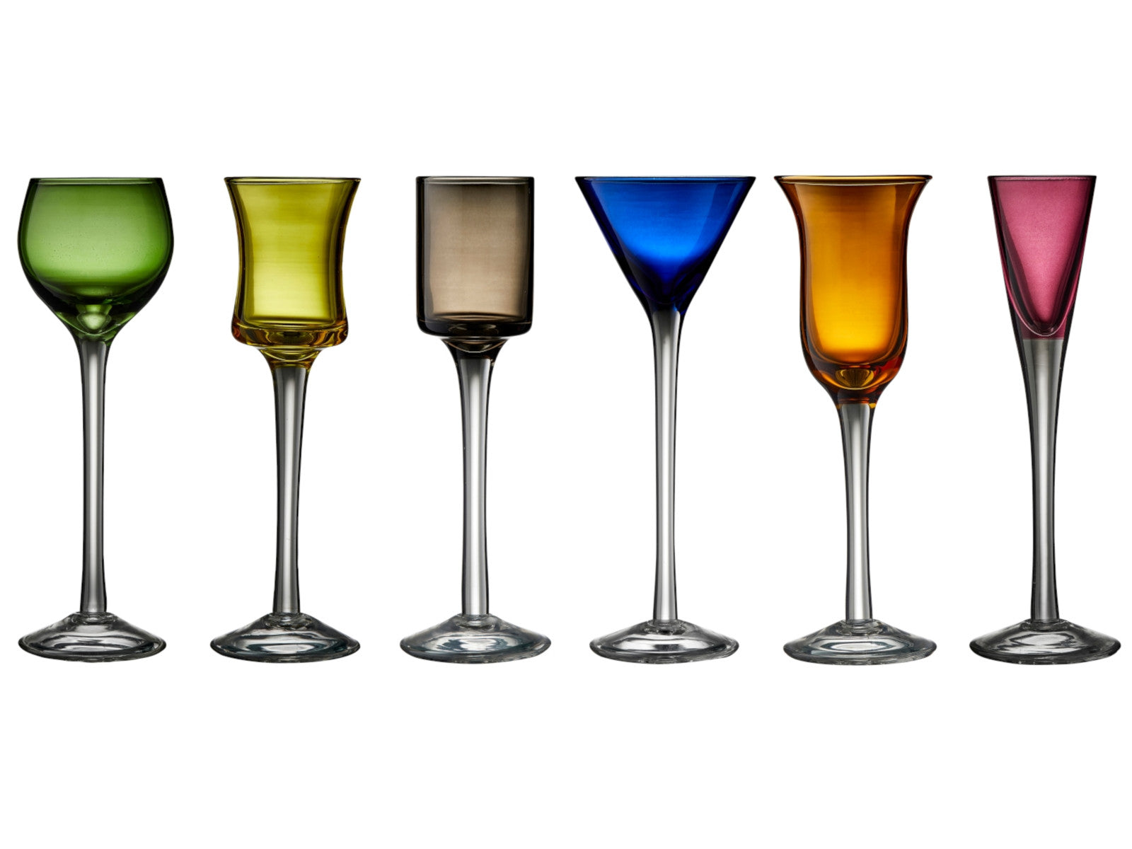 Lyngby Schnappsglas Glas bunt Set6 Freisteller 1