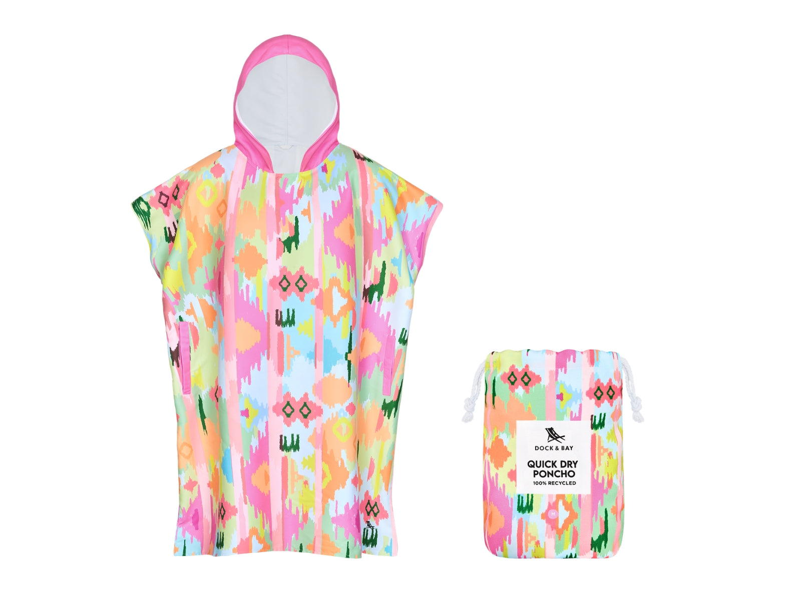 Dock & Bay Erwachsenen-Badeponcho M Ibiza Glow 99x70cm - Produktbild 1