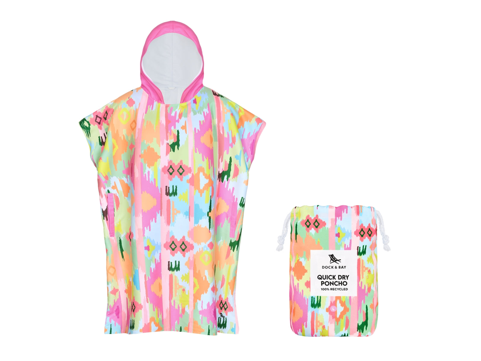 Dock & Bay Erwachsenen-Badeponcho L Ibiza Glow 105x85cm - Produktbild 1