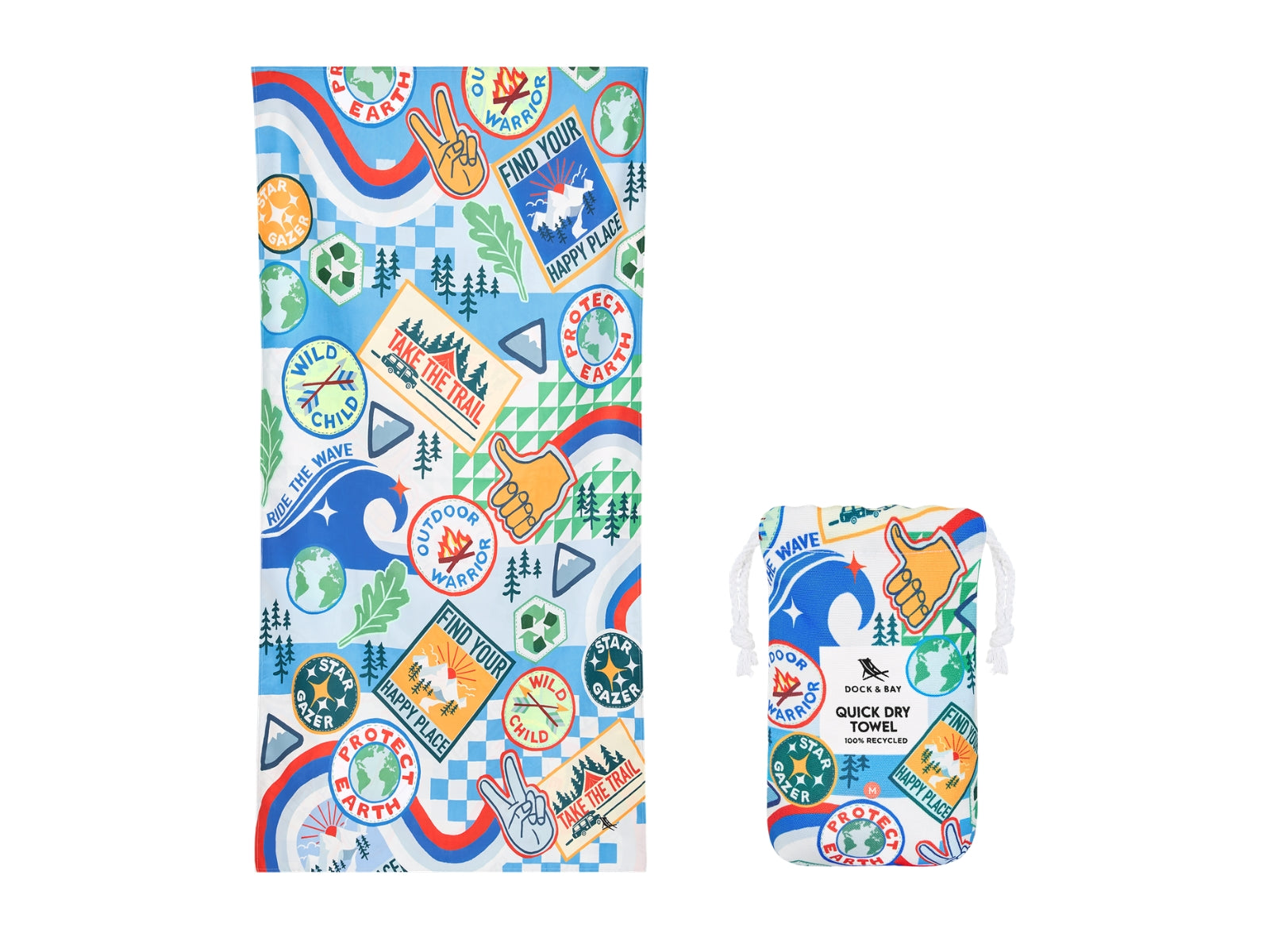 Dock & Bay Kids Beach Towel M Into the Wild 130x70cm - Produktbild 3