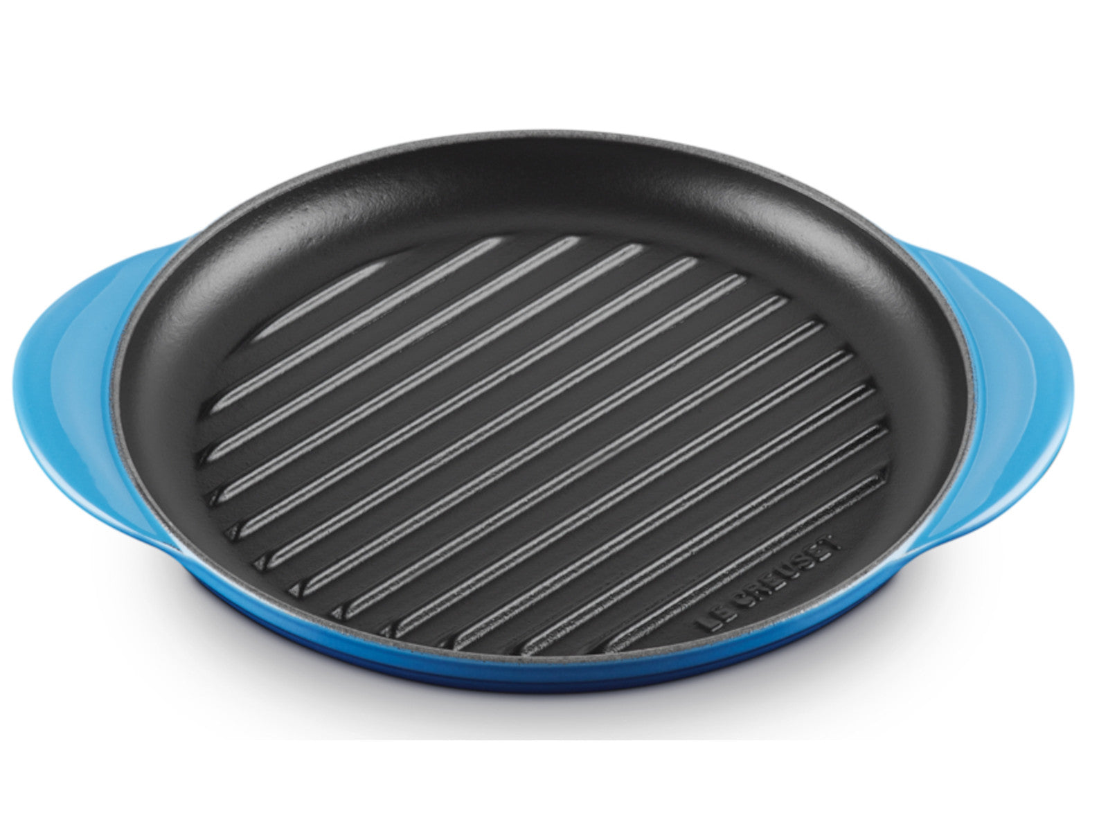 Le Creuset Grillplatte rund azure 25cm Freisteller2