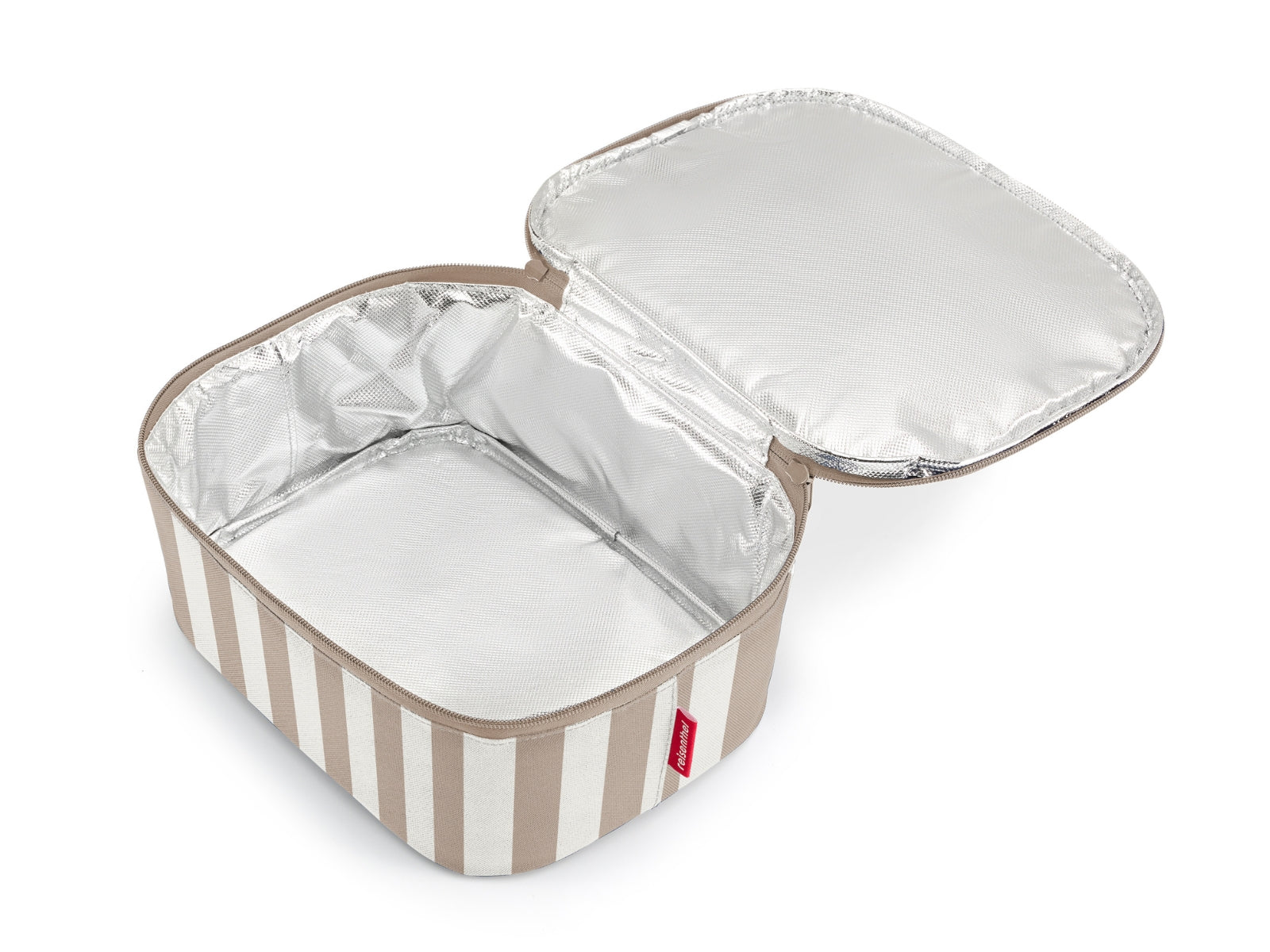 reisenthel coolerbag M pocket summerstripes coffee Freisteller 3