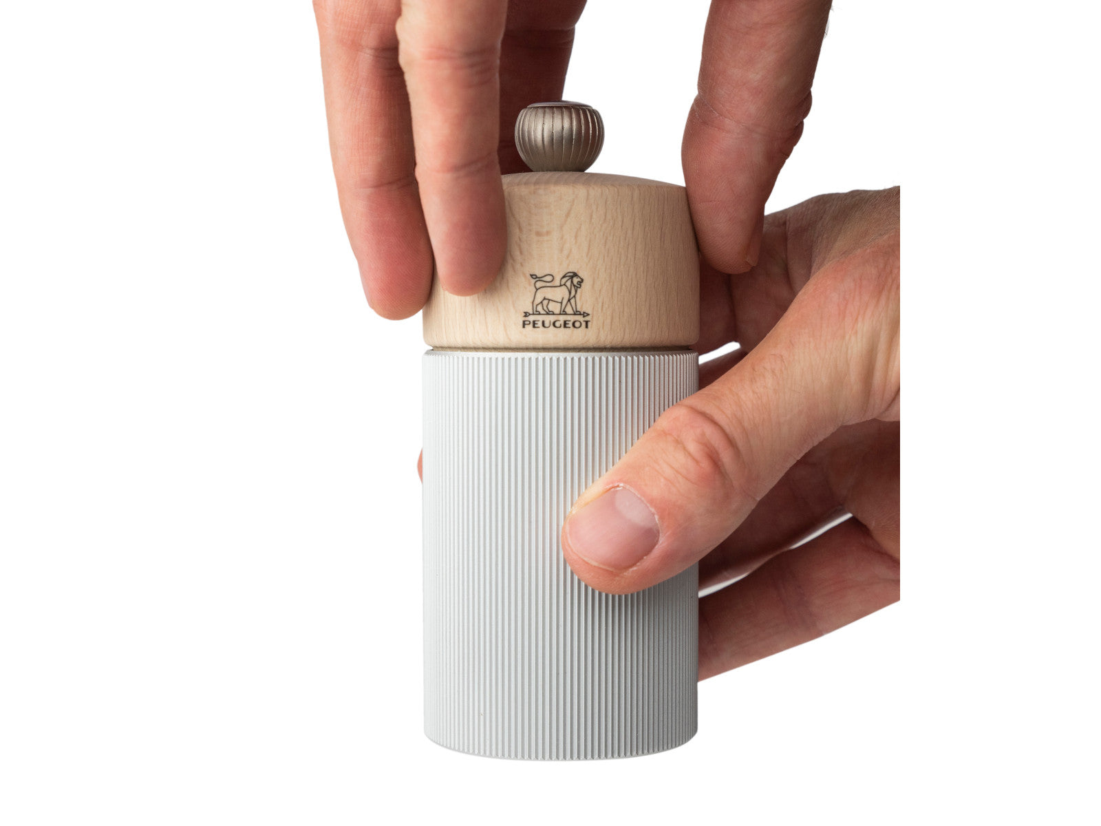 PEUGEOT LINE Salzmühle aluminium/natur 12cm - Produktbild 2