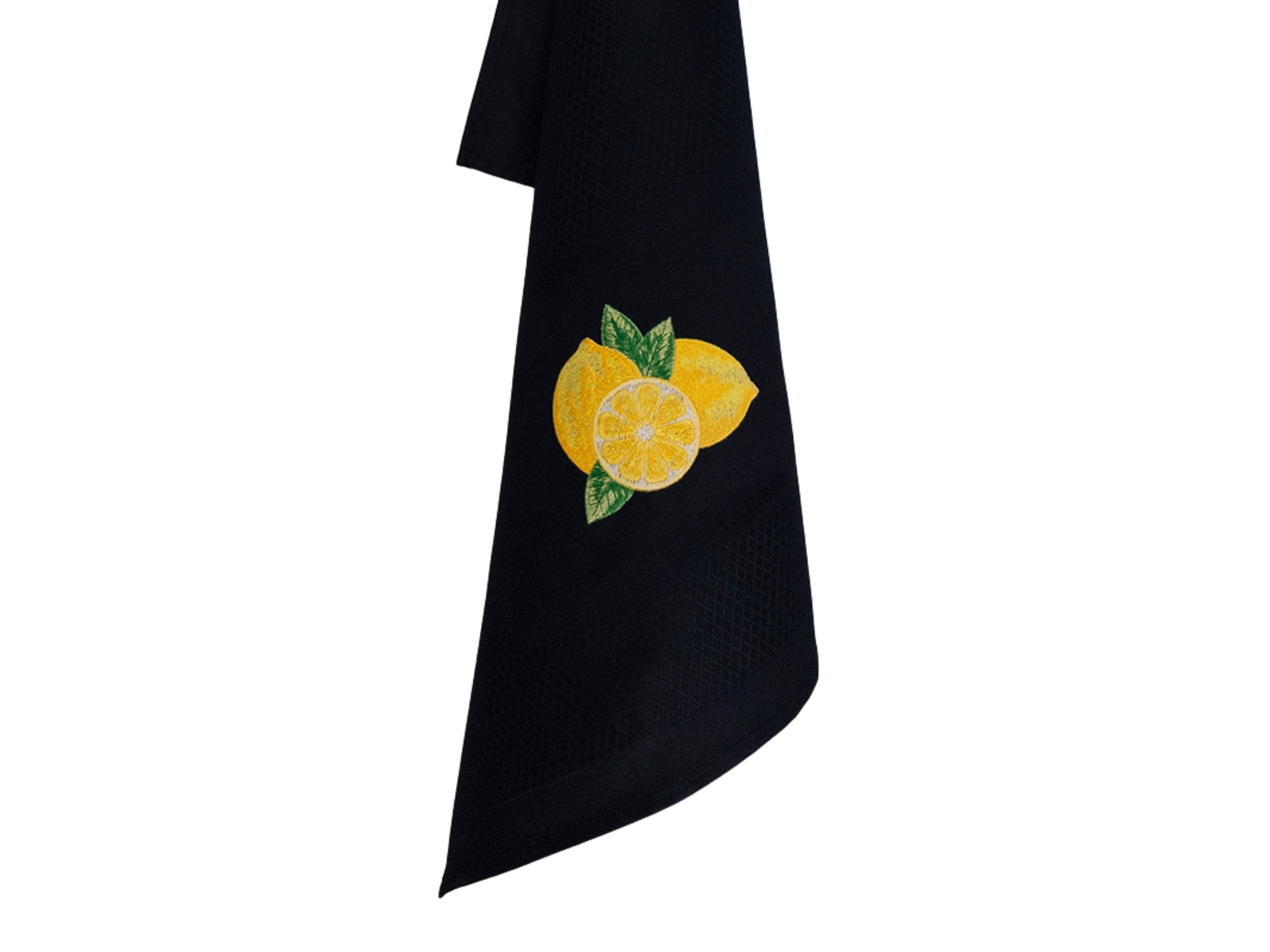 Vista Portuguese Geschirrtuch Lemon schwarz 50x70cm - Produktbild 2