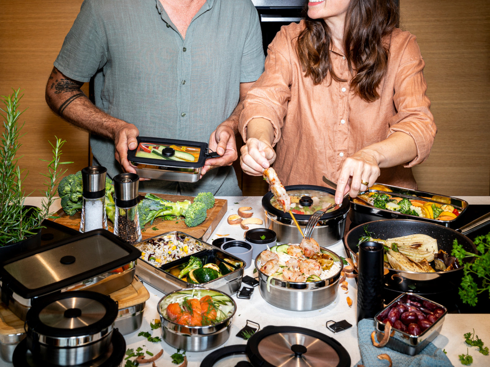 Rösle FLEXX 2GO Snack-Set eckig 19,9x19,5cm 0,25l Lifestyle 1