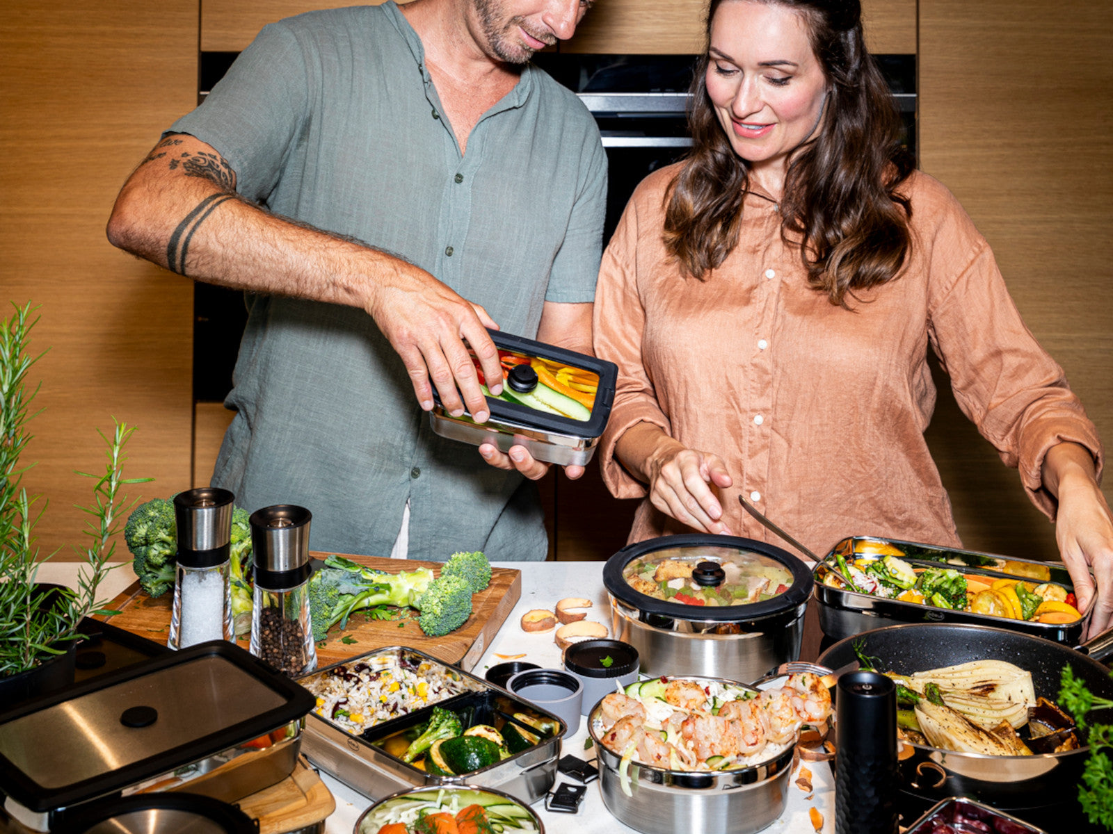 Rösle FLEXX 2GO Vakuumdeckel rund mit Clips 13,5cm 0,4l Lifestyle 1