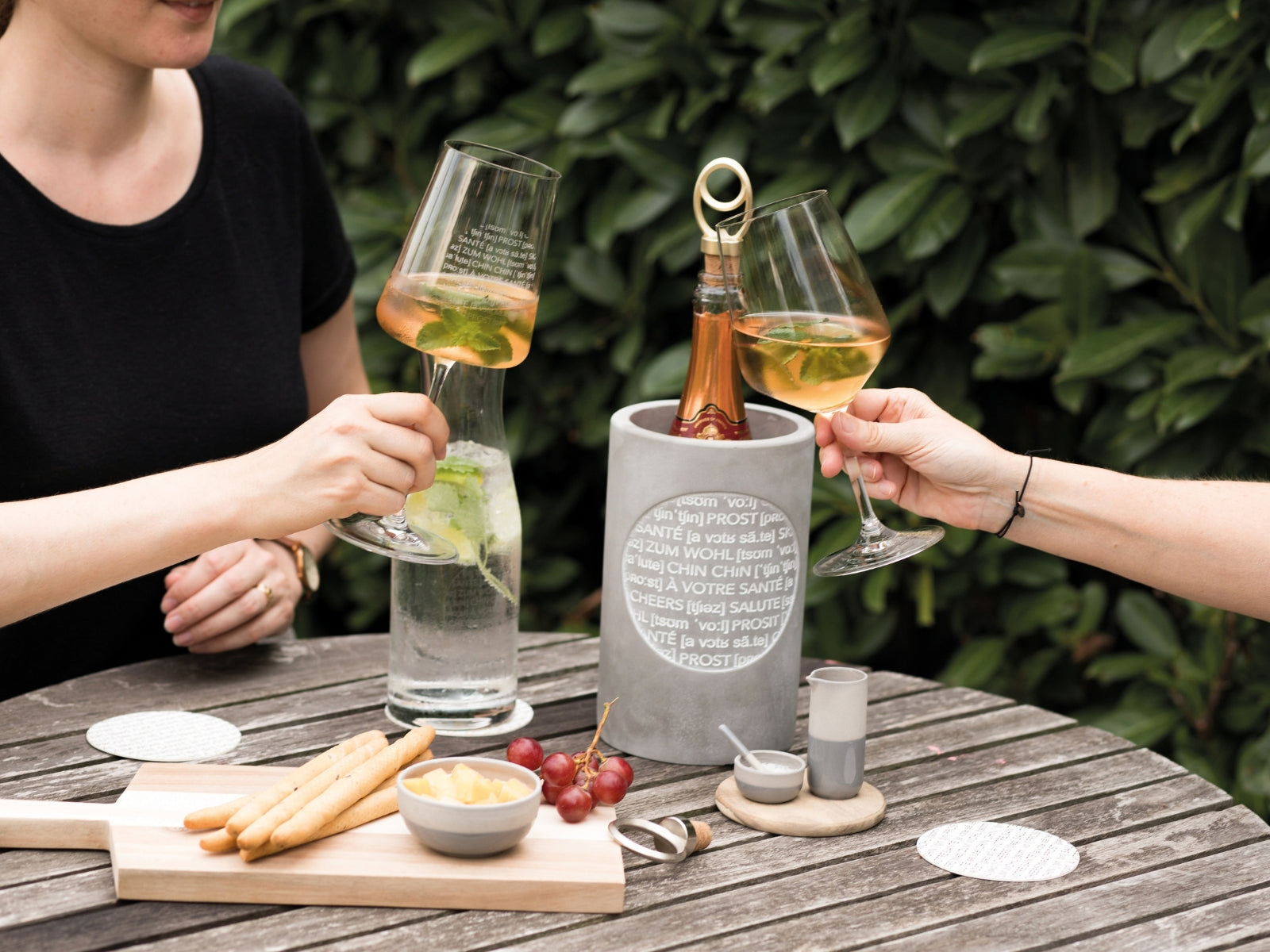 räder Weinkühler Save Water Drink Wine grau 21cm - Produktbild 5
