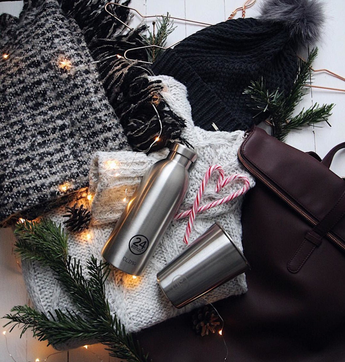 24Bottles Clima Bottle Brushed Steel 500ml Lifestyle 3