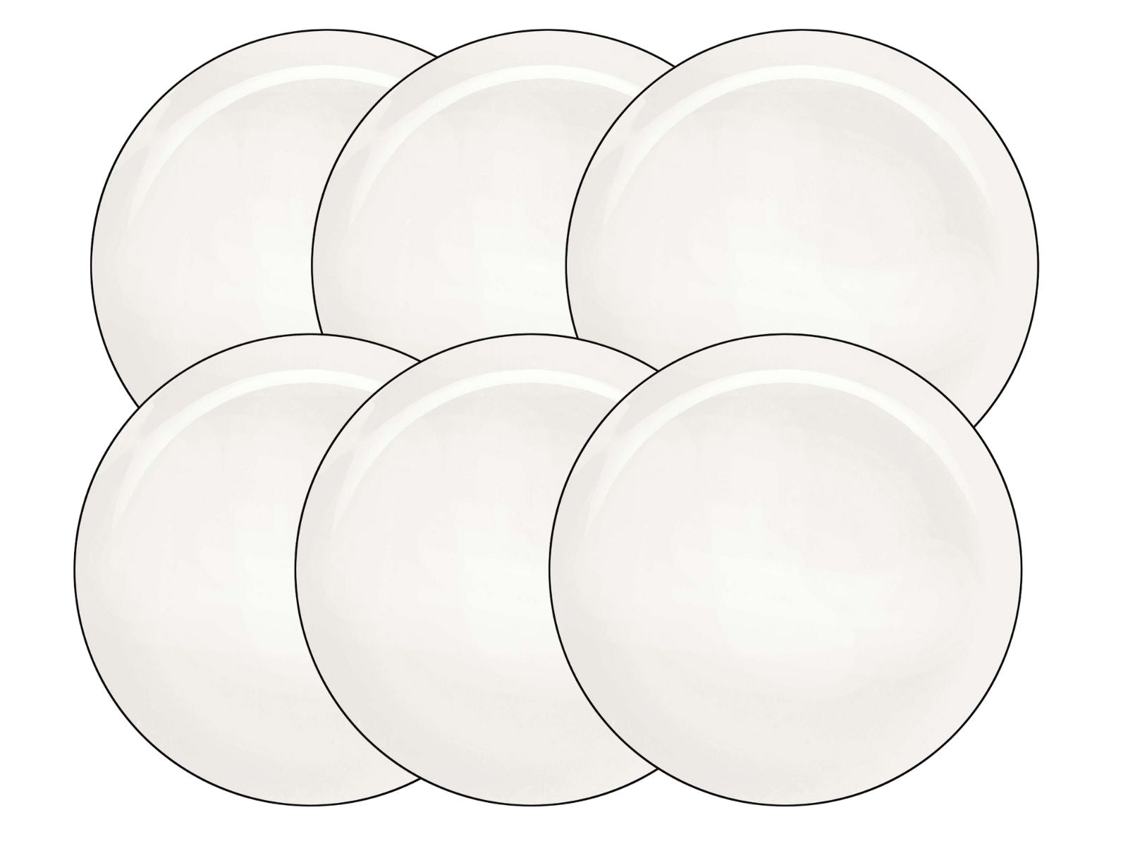 ASA à table ligne noire Teller flach 31,5cm Set6 Freisteller