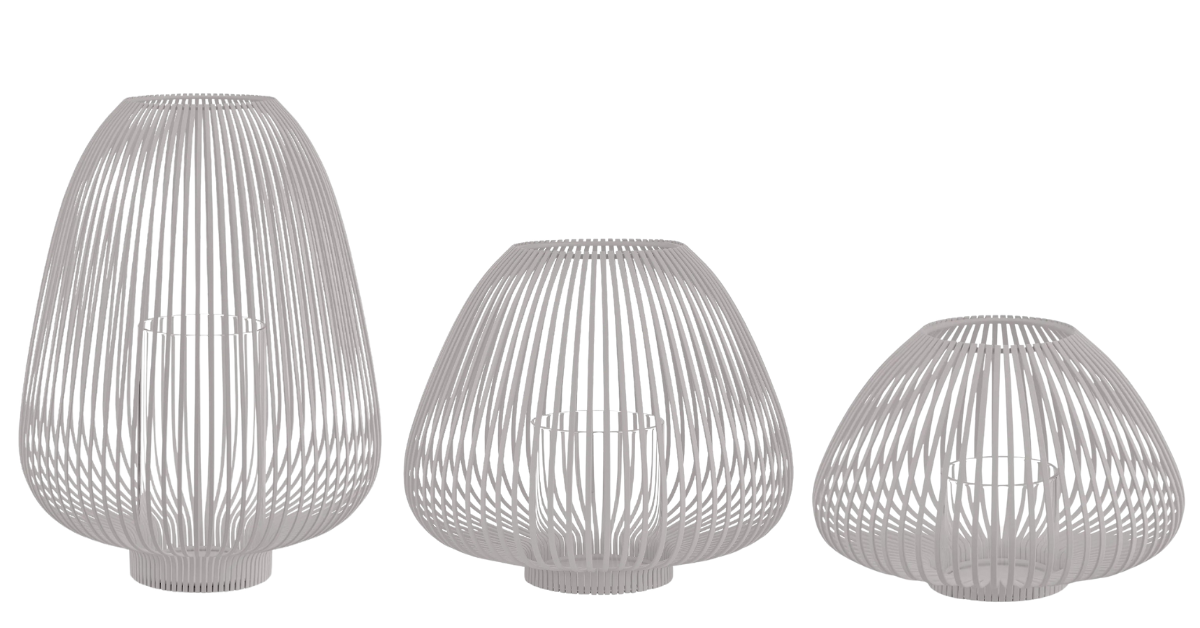 Blomus LYVA Laterne mourning dove Set3 Freisteller