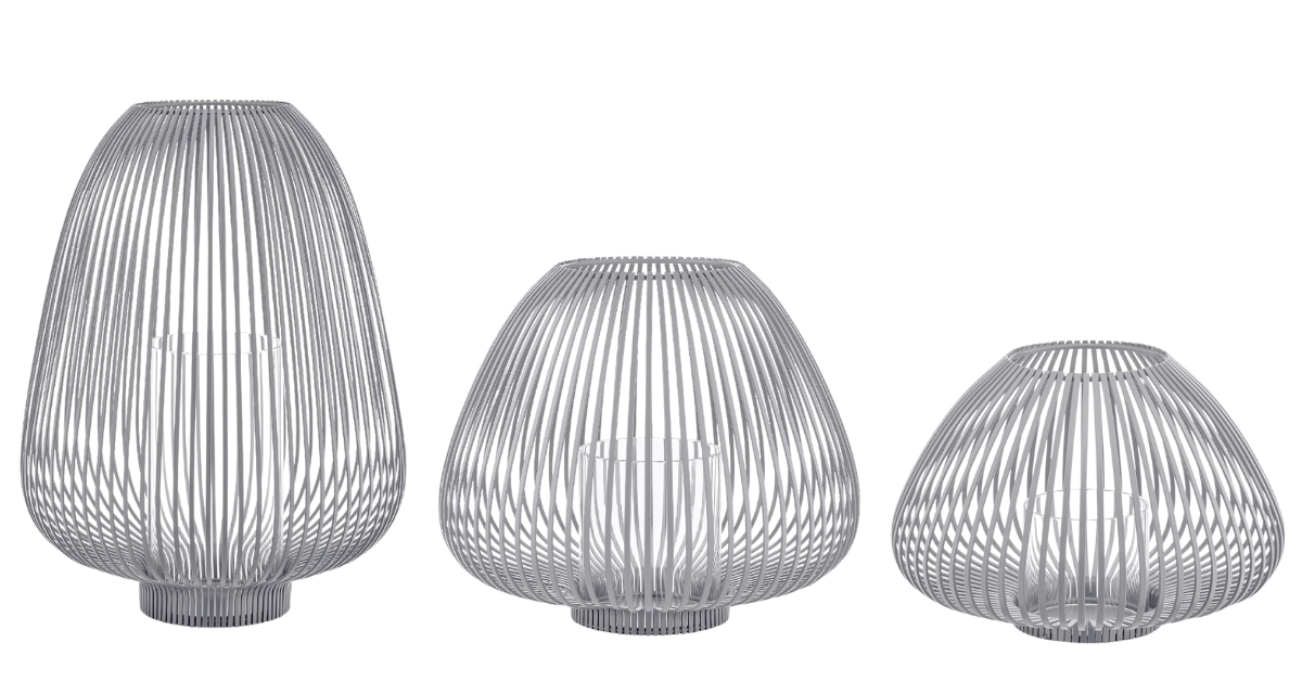 Blomus LYVA Laterne steel gray Set3 Freisteller