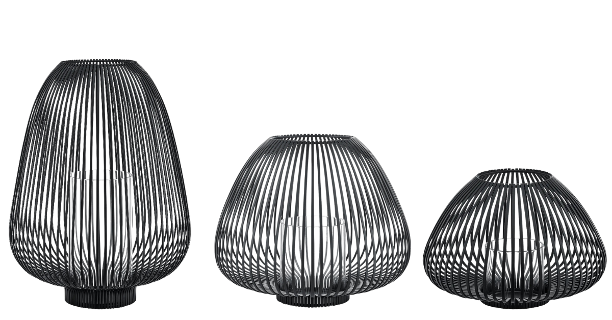 Blomus LYVA Laterne black Set3 Freisteller