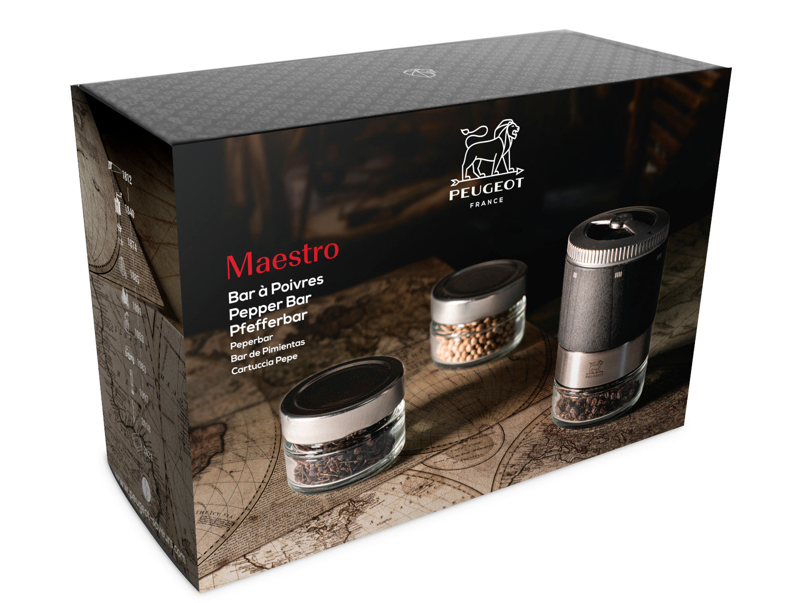 PEUGEOT MAESTRO Pfefferbar u'Select graphit 10 cm Geschenkset Freisteller 1