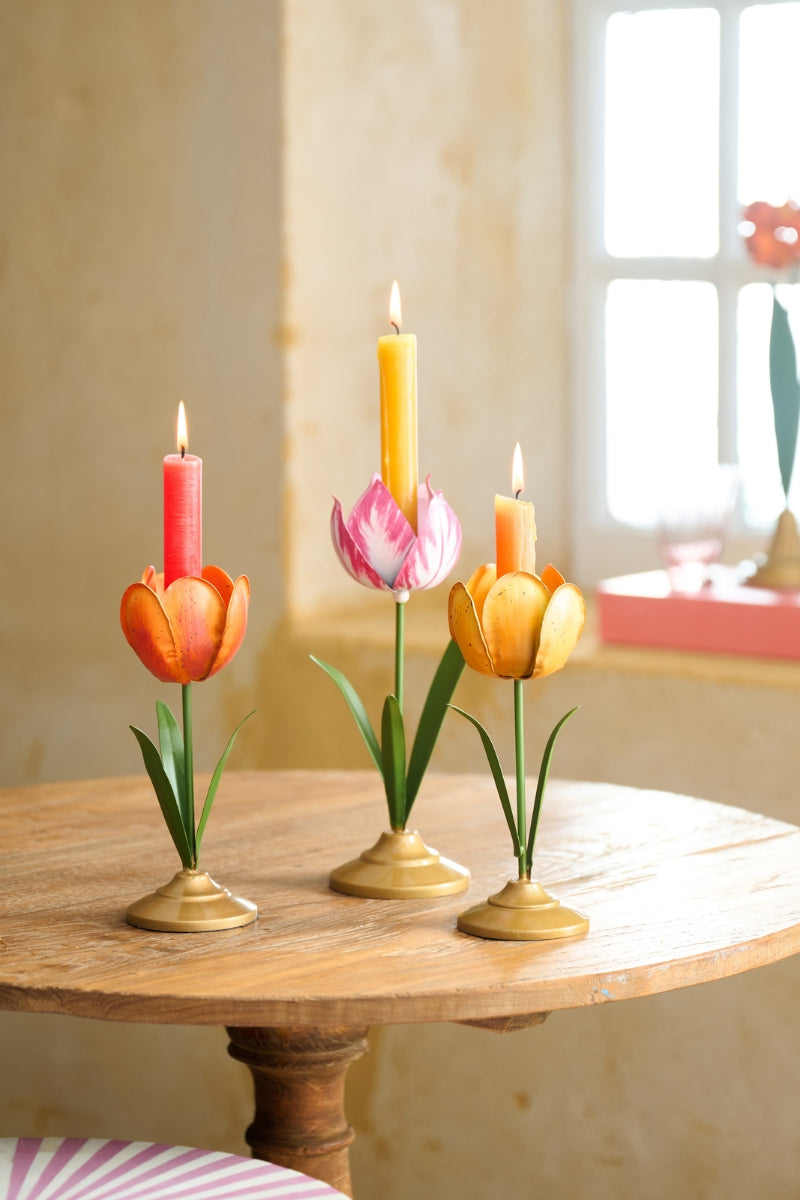 PIP STUDIO Metal Tulip Kerzenhalter gelb 21cm - Produktbild 4